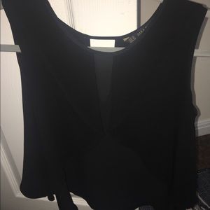 Zara basic black tank